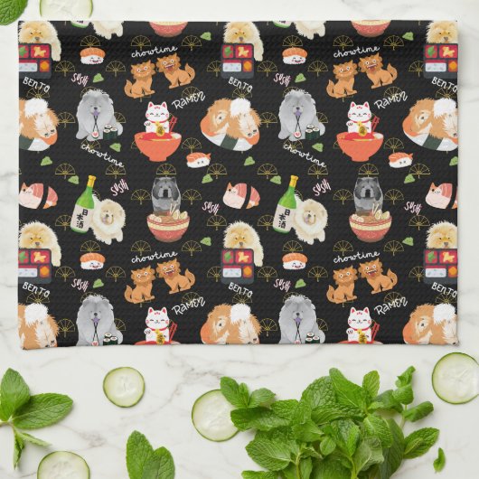 TOKYO CHOWTIME Chow Geschirrtuch (Gefaltet)