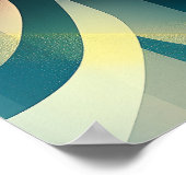 Tokyo Cubist Lights - Modern Geometric Cityscape Poster (Ecke)