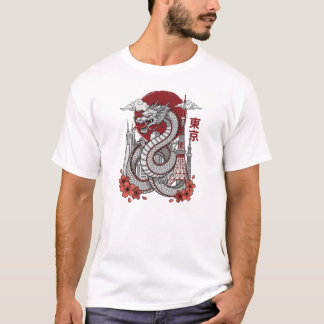 Tokyo Dragon City T-Shirt | Japanischer Drache und