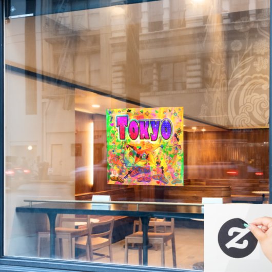 Tokyo Epoch Hour Window Cloning Fensteraufkleber (Café-Fenster)