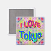 Tokyo Festival 3 "I LIEBE Tokyo" Magnet (Vorderseite/Rückseite)
