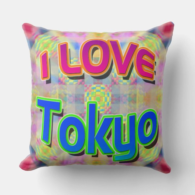 Tokyo Festival 3 "I LIEBE Tokyo" Pillow Kissen (Vorderseite)