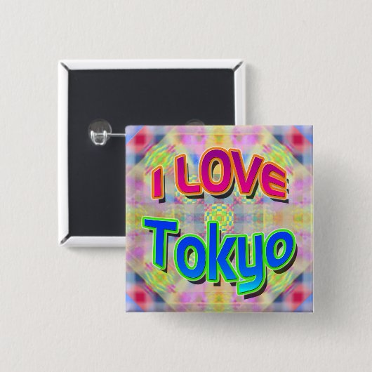 Tokyo Festival 3 "I LIEBE Tokyo" Schaltfläche Button (Vorne & Hinten)