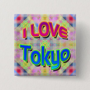 Tokyo Festival 3 "I LIEBE Tokyo" Schaltfläche Button