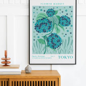Tokyo Flower Market Hydrangea Poster