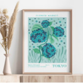 Tokyo Flower Market Hydrangea Poster