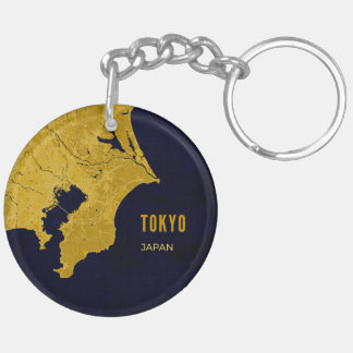 Tokyo Golden Map Acryl-Schlüsselanhänger Schlüsselanhänger