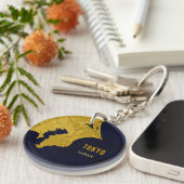 Tokyo Golden Map Akryllischer Schlüsselanhänger (Vorderseite rechts)