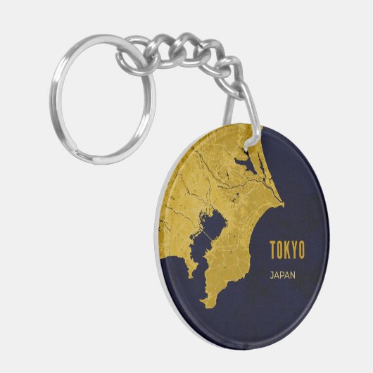 Tokyo Golden Map Akryllischer Schlüsselanhänger (Vorderseite links)