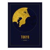 Tokyo Golden Map Fotodruck (Vorne)