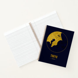 Tokyo Golden Map Notizblock