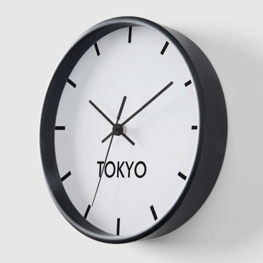 Tokyo Hauptstadt Japan Zeitzone minimalistisch Uhr (Winkel)