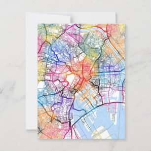 Tokyo Japan City Map Postkarte