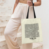 Tokyo, Japan City Map Tote Bag Tragetasche