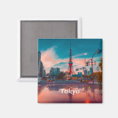 Tokyo Japan City Skytree Magnet (Vorderseite/Rückseite)
