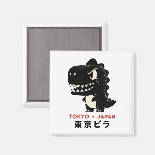 TOKYO JAPAN GODZILLA MAGNET (Vorderseite/Rückseite)