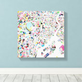 Tokyo Japan Map Leinwanddruck (Insitu (Holzboden))