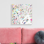 Tokyo Japan Map Leinwanddruck (Insitu (Wohnzimmer))