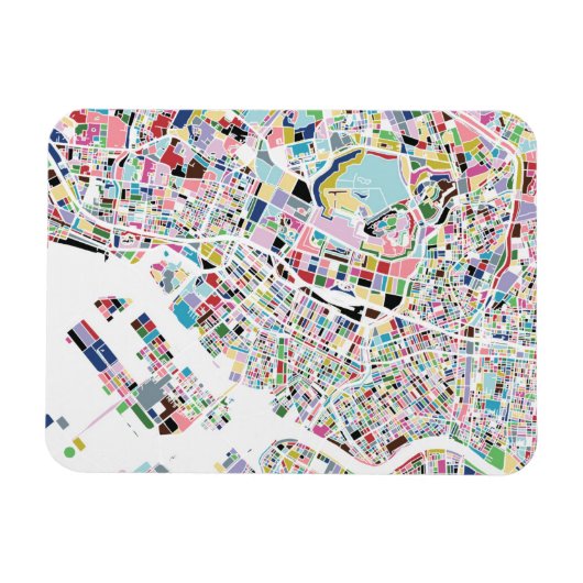 Tokyo Japan Map Magnet (Horizontal)