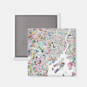 Tokyo Japan Map Magnet (Vorderseite/Rückseite)