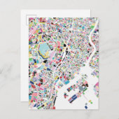 Tokyo Japan Map Postkarte (Vorne/Hinten)