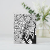 Tokyo Japan Map Postkarte (Stehend Vorderseite)
