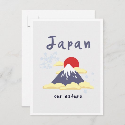 Tokyo Japan Mountain Vintage Travel Postkarte (Vorne/Hinten)
