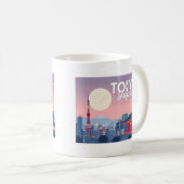 Tokyo Japan Pastelltravel Design Kaffeetasse (VorderseiteRechts)