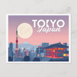 Tokyo Japan Pastelltravel Design Postkarte