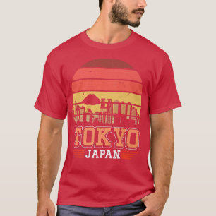 Tokyo Japan Retro Vintag Sunset Skyline Tokio T-Shirt