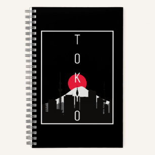 Tokyo Japan Skyline Mount Fuji Notizblock