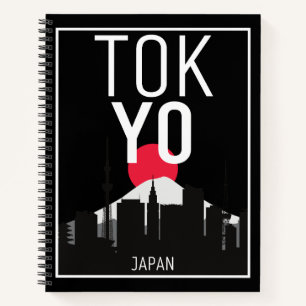 Tokyo Japan Skyline Mount Fuji Notizblock