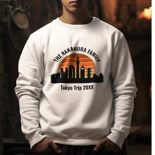 Tokyo Japan Sonnenuntergang Maßgeschneiderte Reise Sweatshirt