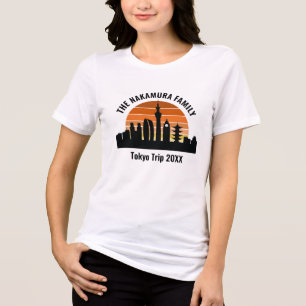 Tokyo Japan Sunset Custom Trip Women's Tri-Blend Shirt