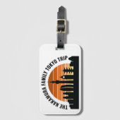 Tokyo Japan Sunset Custom Vacation Gepäckanhänger (Vorderseite Vertikal)