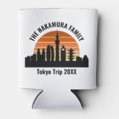 Tokyo Japan Sunset Custom Vacation Souvenir Dosenkühler (Vorderseite)