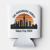 Tokyo Japan Sunset Custom Vacation Souvenir Dosenkühler (Rückseite)