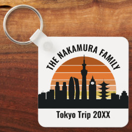 Tokyo Japan Sunset Custom Vacation Souvenir Schlüsselanhänger