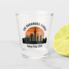 Tokyo Japan Sunset Custom Vacation Souvenir Schnapsglas