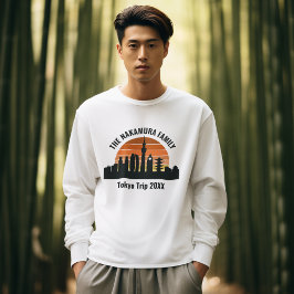 Tokyo Japan Sunset Customized Long Sleeve T-Shirt