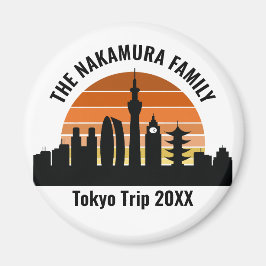 Tokyo Japan Sunset Personalisierte Ferien Magnet