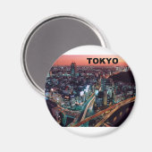 Tokyo Japan Sunset (St.K. Magnet (Vorderseite/Rückseite)