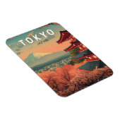 Tokyo Japan Travel Art Vintage Magnet (Rechte Seite)