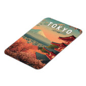 Tokyo Japan Travel Art Vintage Magnet (Linke Seite)