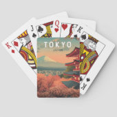 Tokyo Japan Travel Art Vintage Spielkarten (Rückseite)