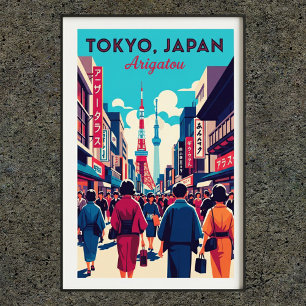 Tokyo Japan Travel Poster der 1960er Jahre Vintag