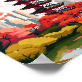 Tokyo Japan Vintage Illustration Poster (Ecke)