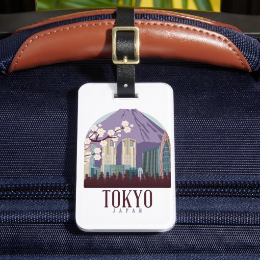 Tokyo Japan Vintage Travel Gepäckanhänger (Vorderseite Insitu 2)