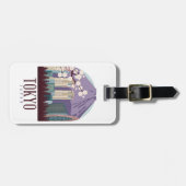 Tokyo Japan Vintage Travel Gepäckanhänger (Vorderseite horizontal)