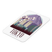 Tokyo Japan Vintage Travel Magnet (Linke Seite)